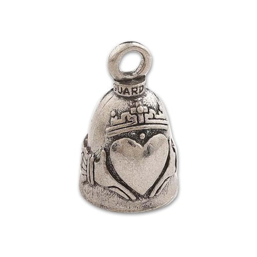 Guardian Bell, Metal, Irish Claddagh, Love, Loyalty, Friendship, Motorcycle Good Luck Bell, .75