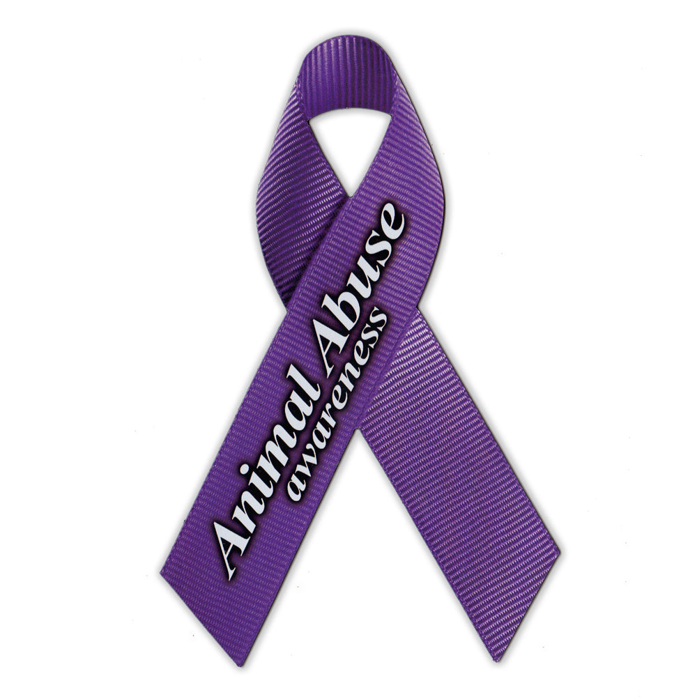 Ribbon Magnet - Animal Abuse Awareness