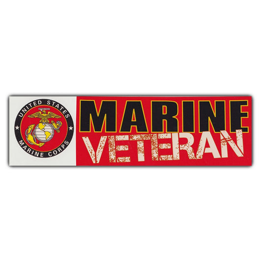 Sticker, Bumper Sticker, Marine Veteran, 10