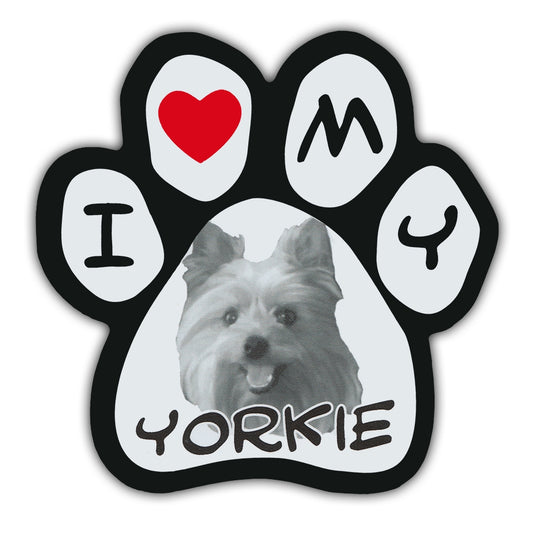 Magnet, Picture Paw, I Love My Yorkie, 5.5