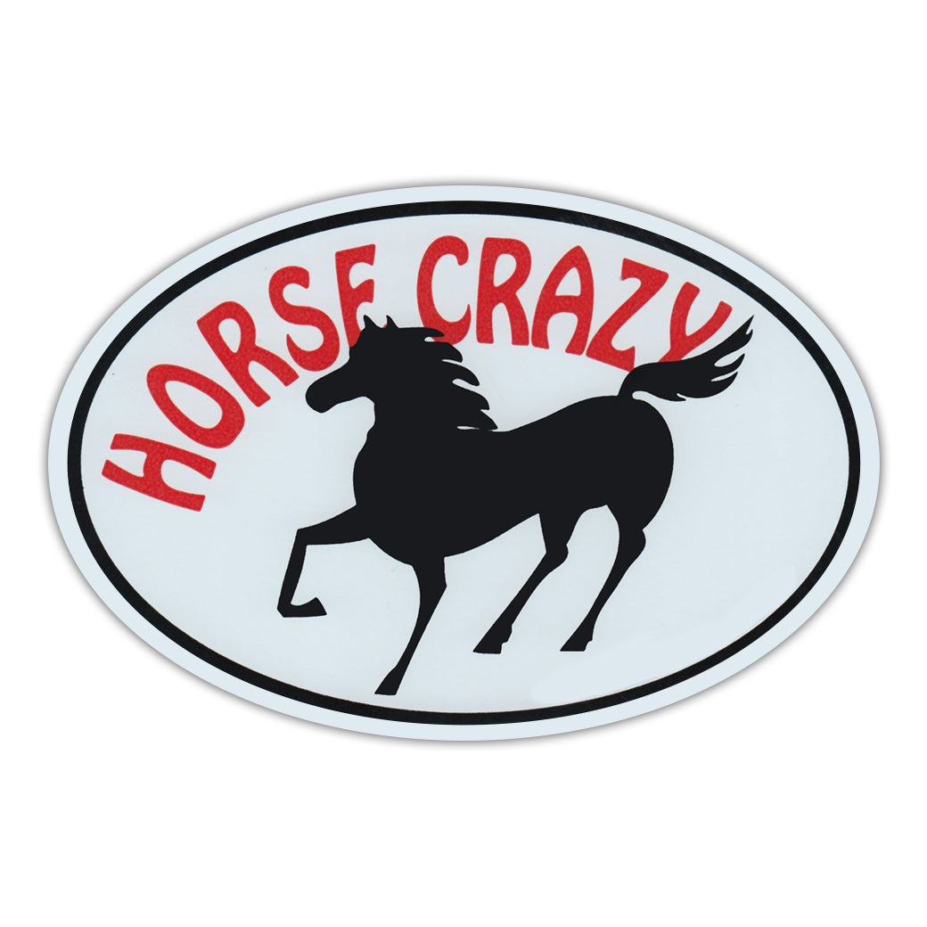 Oval Magnet - Horse Crazy