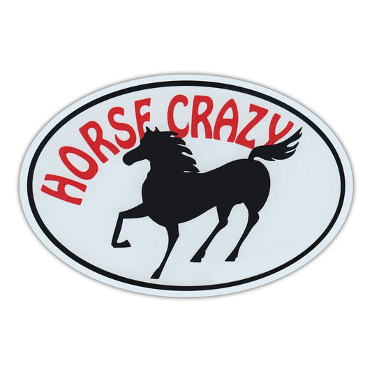 Magnet, Oval, Horse Crazy - Horse Lover, 6