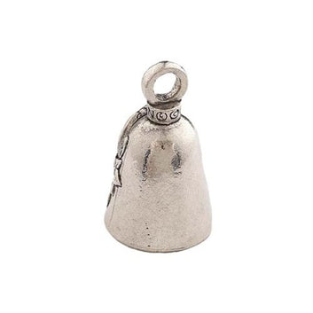 Guardian Bell, Metal, Day of the Dead Sugar Skull, Motorcycle Good Luck Bell, .75
