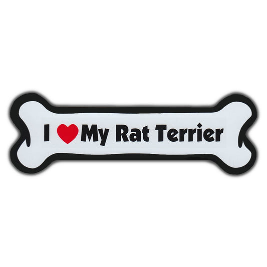 Magnet, Dog Bone, I Love My Rat Terrier, 7