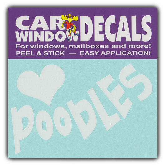 Decal, Window Decal, Love Poodles, 4.5