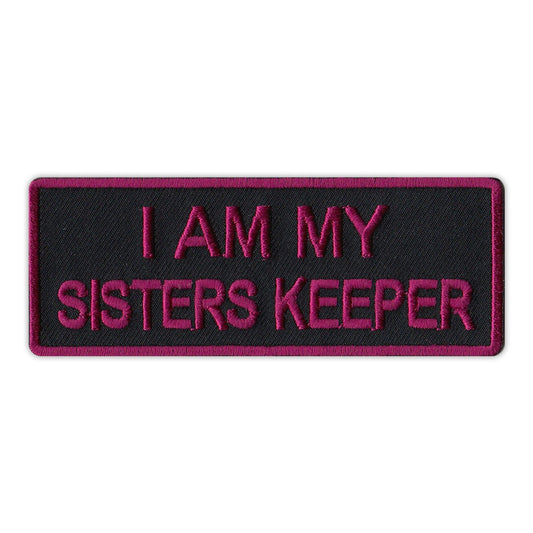 Patch, Embroidered Patch, I Am My Sisters Keeper (Black/Purple), 4