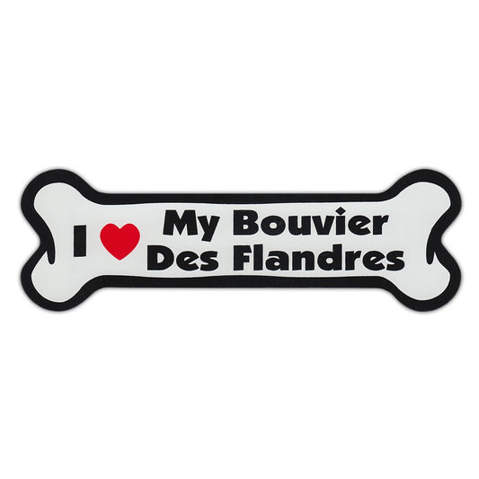 Magnet, Dog Bone, I Love My Bouvier des Flandres, 7