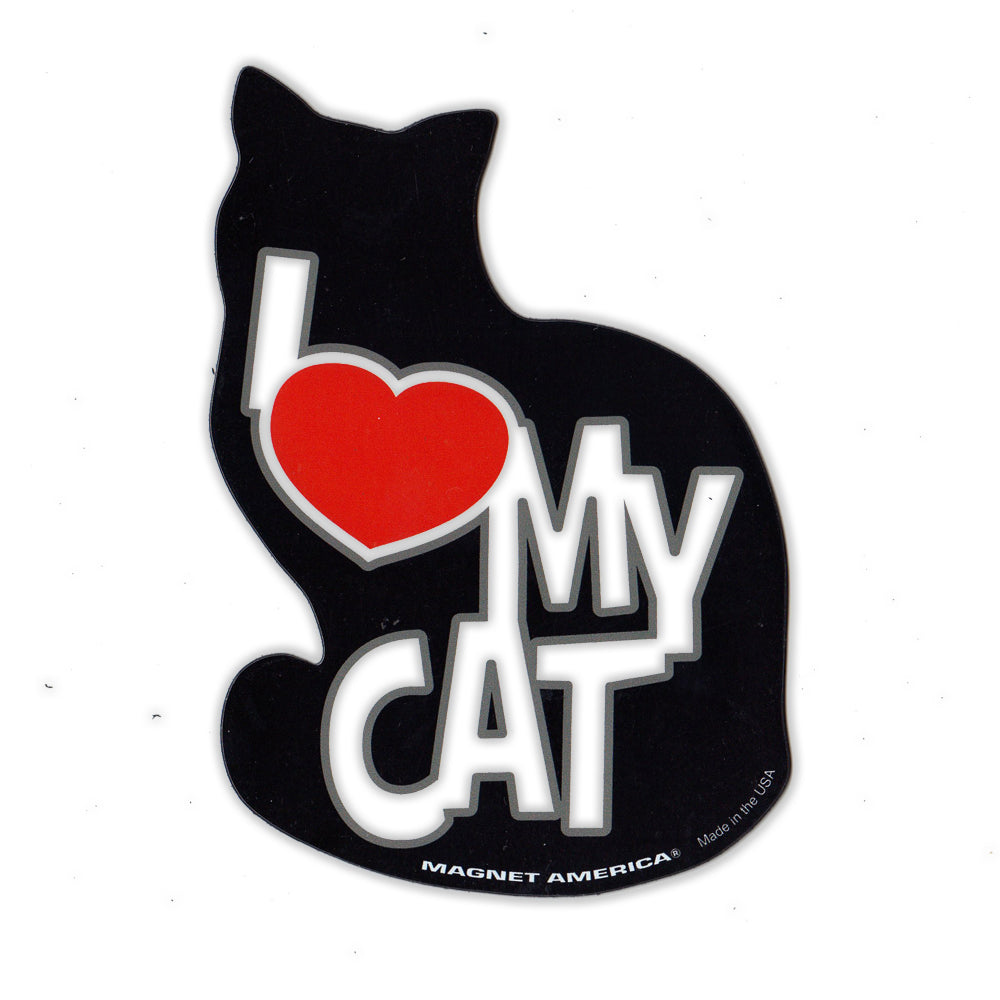 Magnet - I Love My Cat (4" x 5.5")