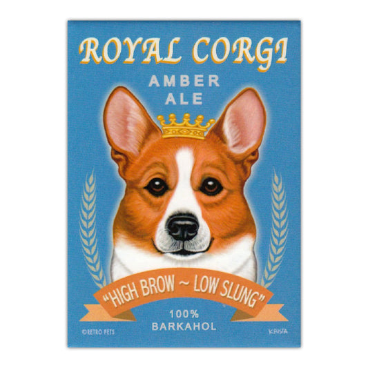 Magnet, Refrigerator Magnet, Royal Corgi Amber Ale, 2.5
