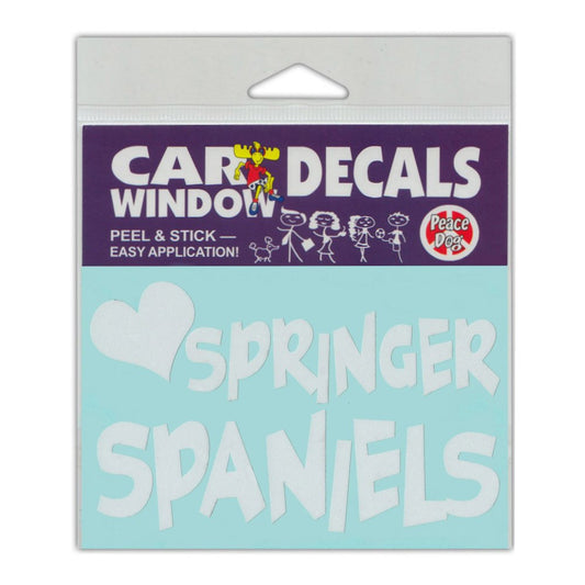 Decal, Window Decal, Love Springer Spaniels, 4.5