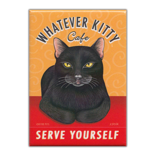 Magnet, Refrigerator Magnet, Whatever Kitty Cafe, 2.5