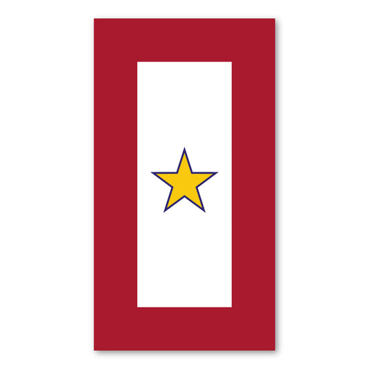 Magnet, Gold Star Service Flag, 1 Star, 5.5
