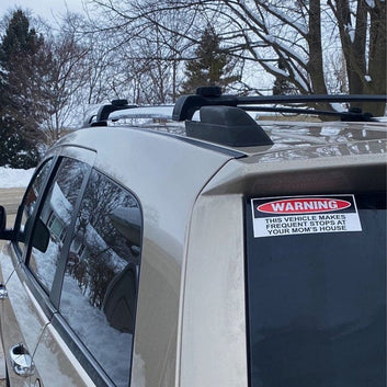 Sticker, Funny Warning Sticker, Vehicle Makes Frequent Stops At Mom's House, 6