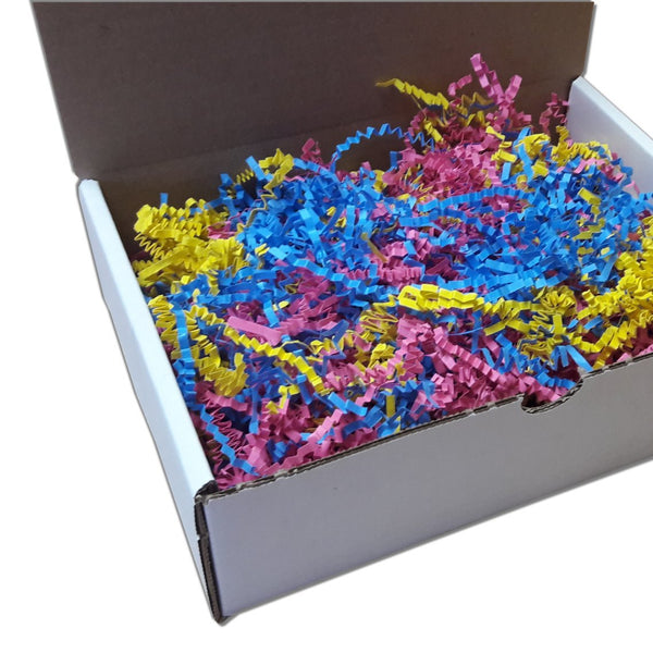 Crinkle Paper Shred in a Rainbow of Colors, The Box Depot